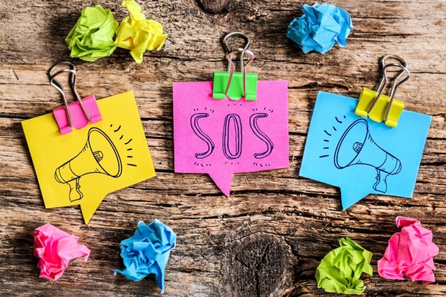 Note Post-it : SOS