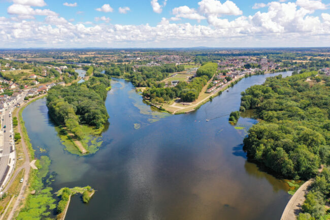 La confluence des eaux à Decize © Département de la Nièvre, Johan Boulet
