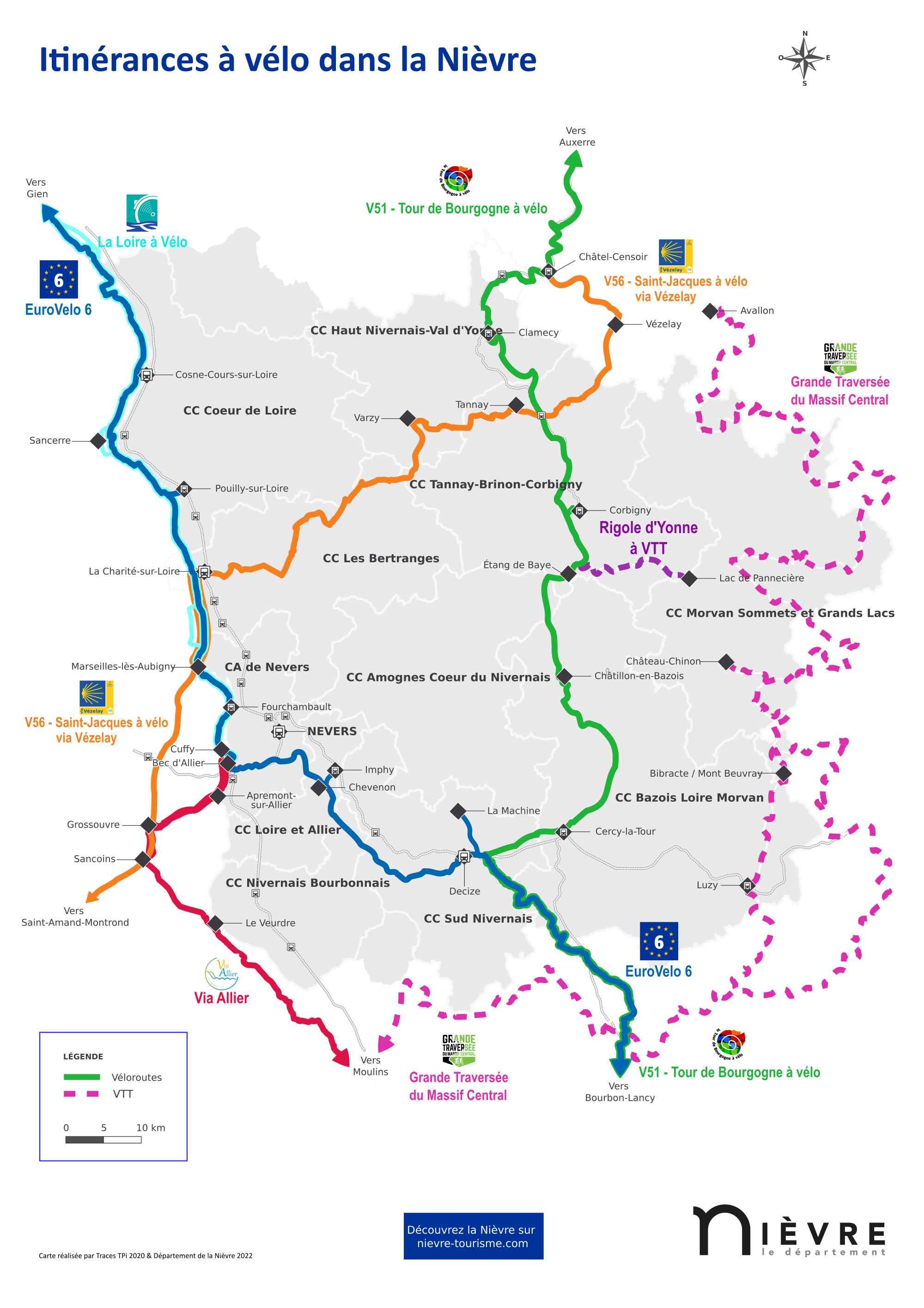 Itinérances à vélo dans la Nièvre